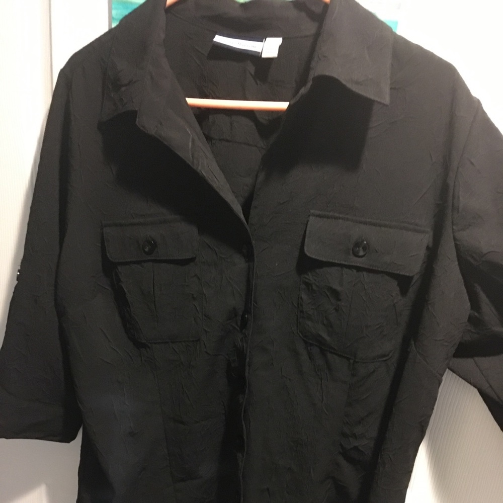1X wrinkled look Croft & barrow blouse